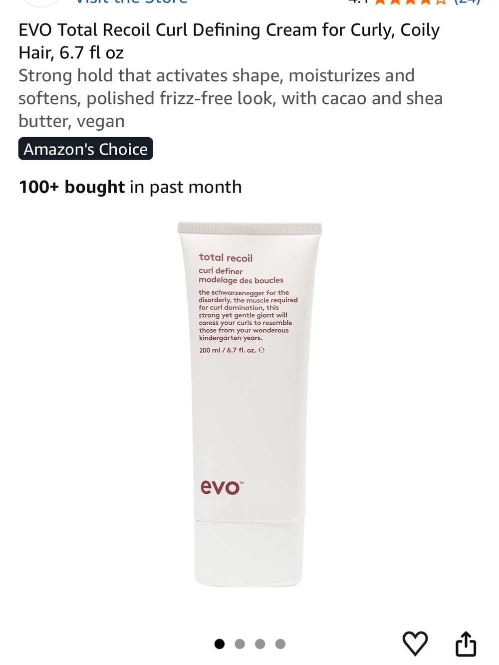 evo Total Recoil Curl Definer Cream — White